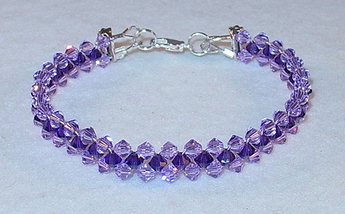 SWAROVSKI VIOLET~PURPLE VELVET BRACELET