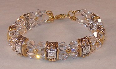SWAROVSKI CRYSTAL CLEAR GOLD/SILVER BRACELET