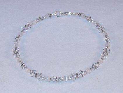 SWAROVSKI CRYSTAL CLEAR~CATS EYE ANKLET