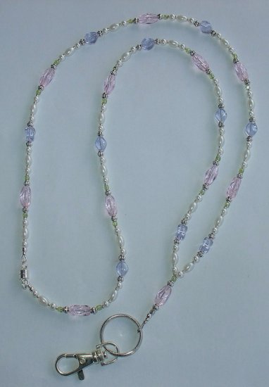 SPRING TIME~BEADED LANYARD~ID BADGE HOLDER~LANYARD~BREAK AWAY