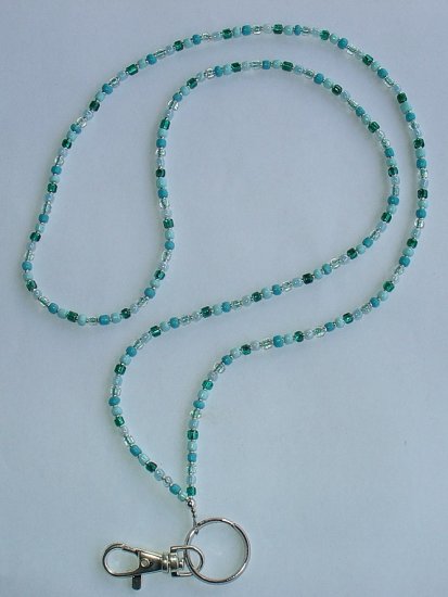 EMERALD CITY~BEADED LANYARD~ID BADGE HOLDER~LANYARD