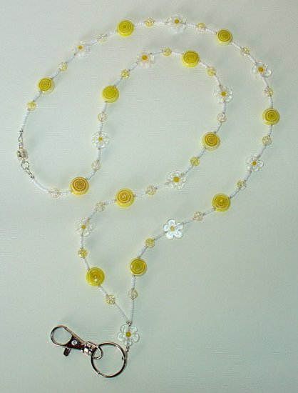SUNSHINEY DAYS~BEADED LANYARD~ID BADGE HOLDER~LANYARD~BREAK~AWAY