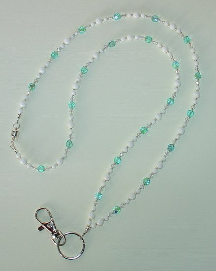 SUMMER BREEZE~BEADED LANYARD~ID BADGE HOLDER~LANYARD~BREAK~AWAY