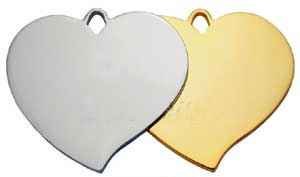 Nickle Plated Pointed Heart