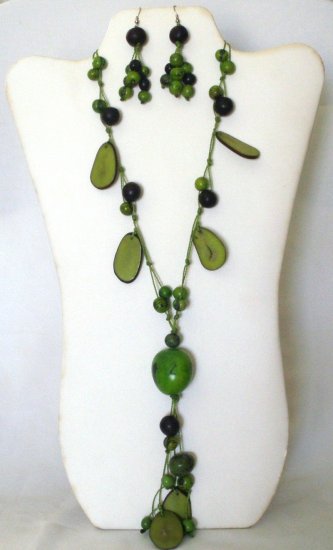 Tagua nut set - Green