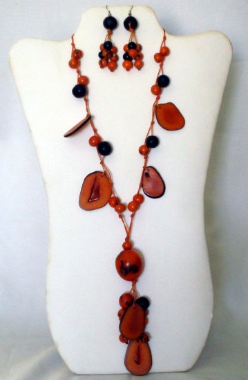 Tagua nut set - Orange