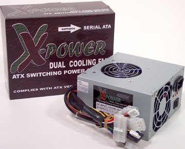 X-Power 450W Dual Fan ATX Power Supply w./ 1 Serial ATA Power Connectors Retail Boxed!!
