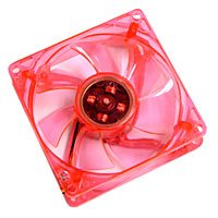 Logisys 120 MM Red LED Case Fan with Molex Four Pin Connector