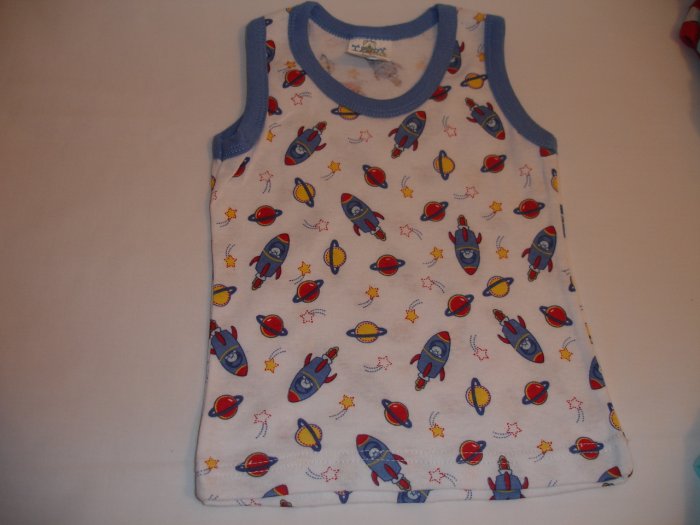 Blue Rocket Sleeveless T-shirt (3-6m)