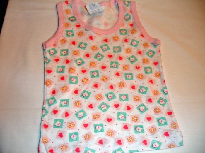 Pink and Red Heart No Sleeve (3-6m)