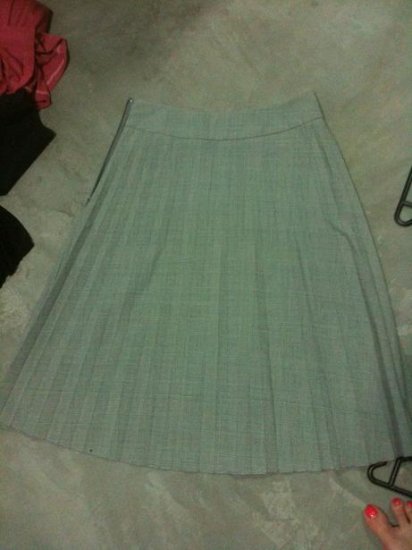 Grey Pleated Skirt