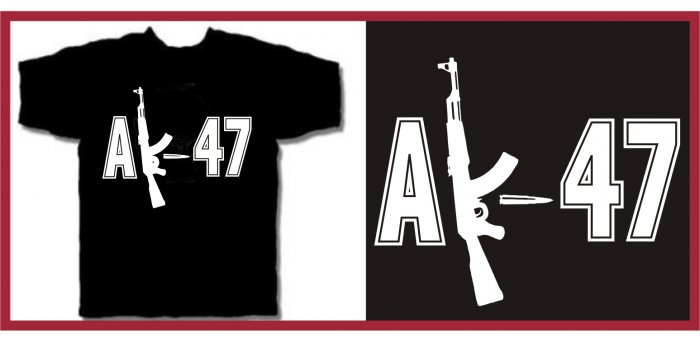 AK47 machine gun T-Shirts medium