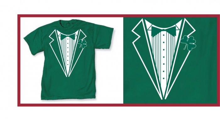 Irish leprecon St. patric tux green T-Shirt MEDIUM