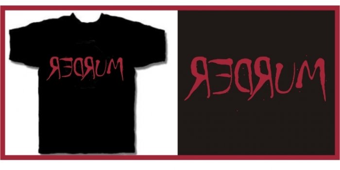 Redrum MURDER shinig movie T-SHIRT black Large