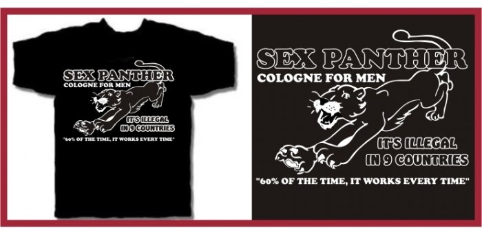 SEX PANTHER ferrell Anchorman T-SHIRT black XXL
