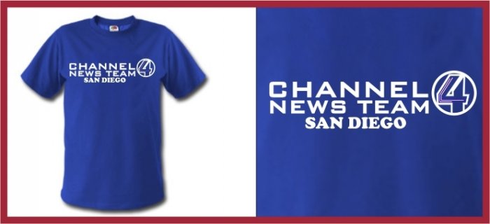 Channel 4 News Anchorman Ferrell T-Shirt blue XXL