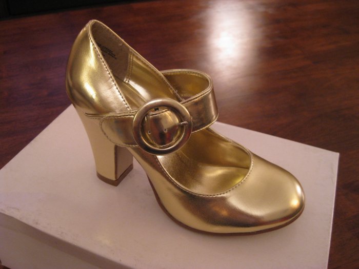 Hot Topic Womens Gold Heels - Size 6M