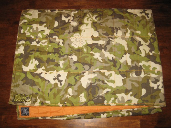 LoveSac QuiltSac Camoflauge / Orange Footsac Blanket - RARE
