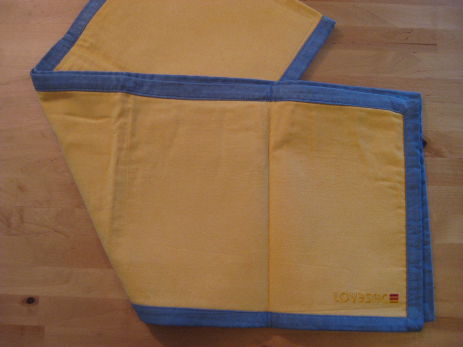 RARE! Original LoveSac Table Runner Yellow / Blue