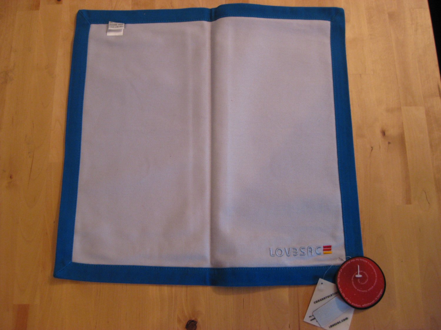RARE! Original LoveSac Placemat Light Blue / Dark Blue
