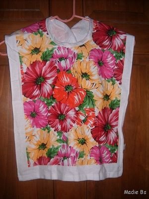 MadieBs Custom Adult Special Needs Bib Pretty Flowers