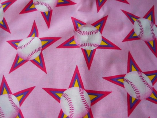 MadieBs BaseBalls on Pink Cotton Nap Mat Pad Cover w/Name