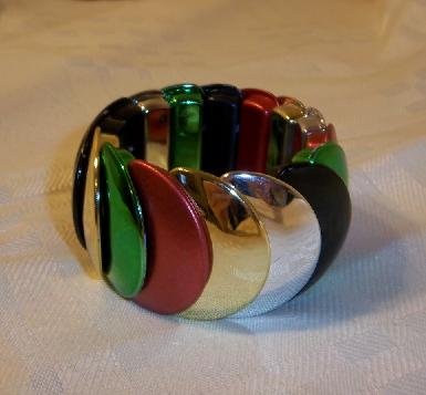 Vintage Design Plastic Stretch Bracelet Bangle Multi- color