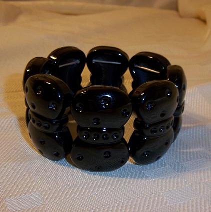 Bow Design Stretch Bracelet Black