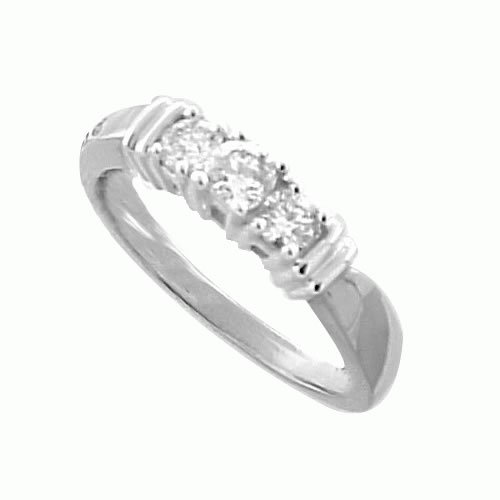 .50ct Diamond Three Stone Ring 14kt Solid WG