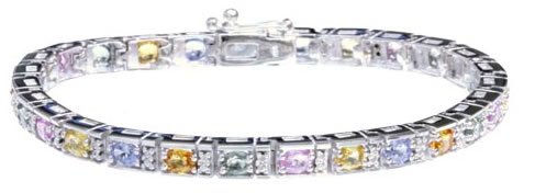 6.25ct Sapphire & Diamond Bracelet