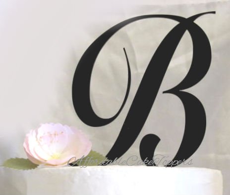 Monogram Cake Topper Letters A-Z