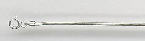 Sterling Silver Round Snake Chain - 20"
