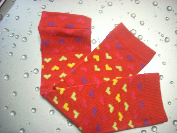 Baby Legs--Red Valentine Multi Hearts