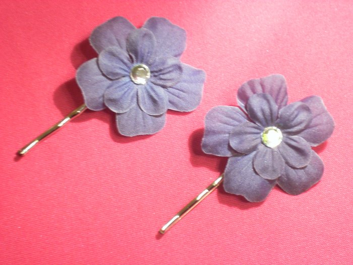 Bobby Pin--Plum Flower