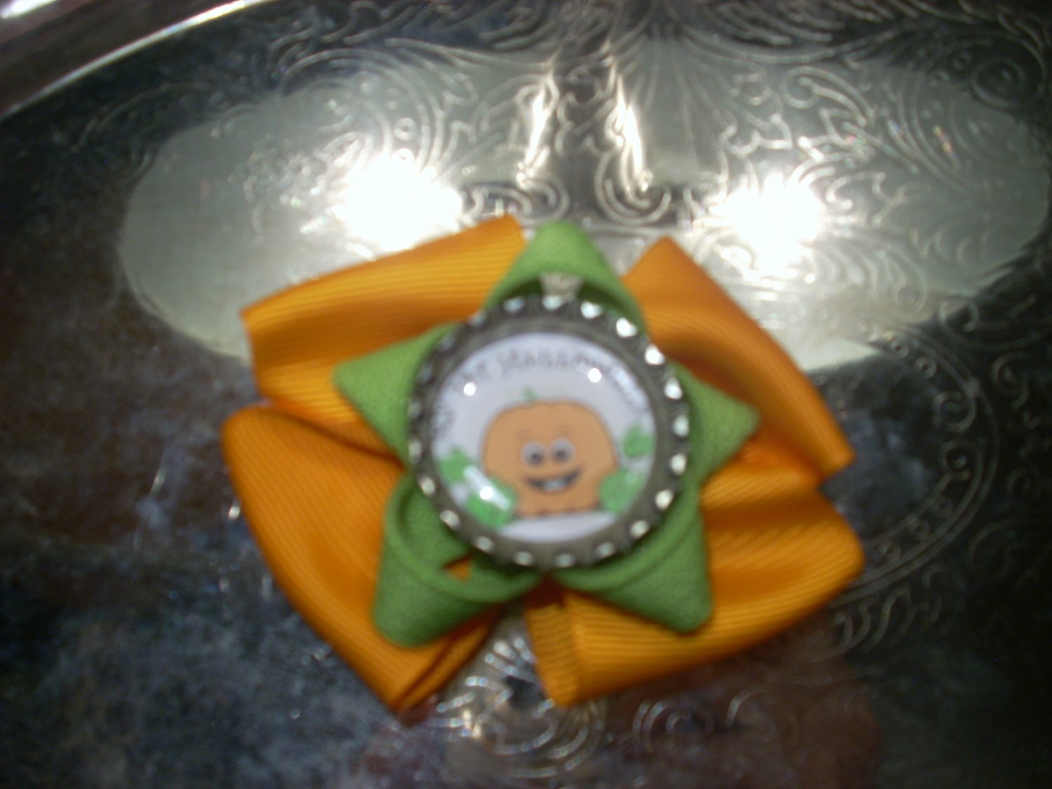 My First Halloween Bottlecap Bow