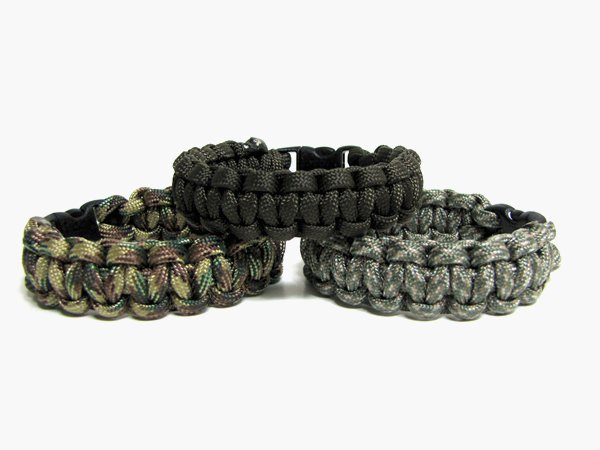 Set of 3 Paracord Bracelets, Choice of Colors and Sizes