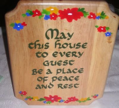 Wooden Kitchen Wall Plaque (May This House to Every...)