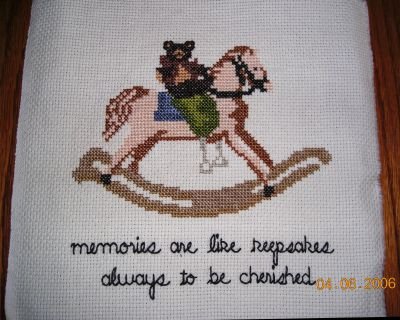 Rocking Horse Completed Cross Stitch Memories Are...