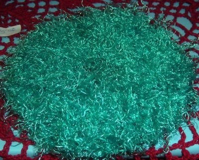 Fun Fur Handmade Crocheted Scrunchies Fuzzy Green