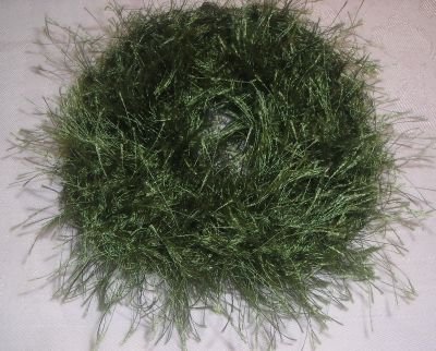 Fun Fur Handmade Crocheted Scrunchies Green