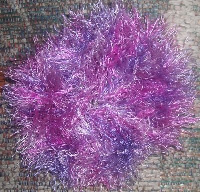 Fun Fur Handmade Crocheted Scrunchies Multi-Purple (1)