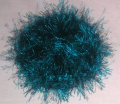 Fun Fur Handmade Crocheted Scrunchies Torquoise