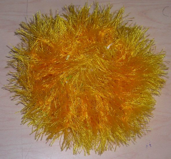 Fun Fur Handmade Crocheted Scrunchie Yellow