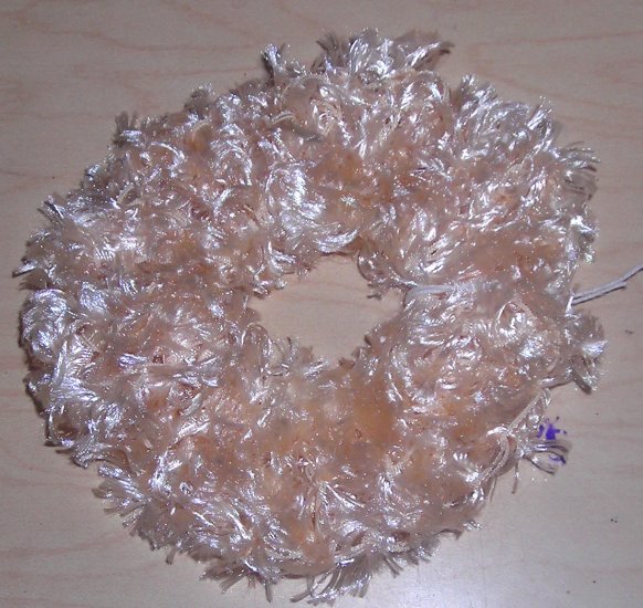 Fun Fur Handmade Crocheted Scrunchies Vanilla
