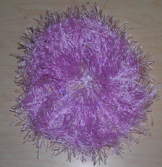 Fun Fur Handmade Crocheted Scrunchies Light Purple