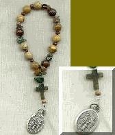 St. Joseph Chaplet with Nine Gemstone Beads
