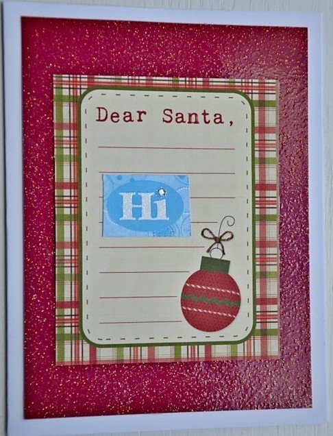 Hollaa holiday card: Dear Santa, Hi! handmade ang