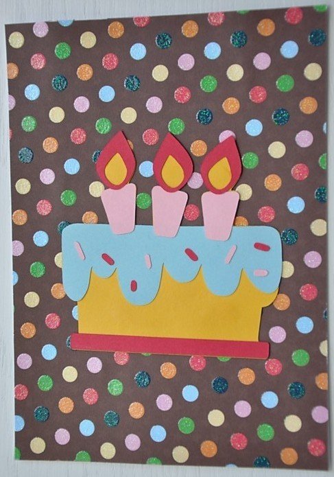 Hollaa birthday card: Confetti Cake handmade ang