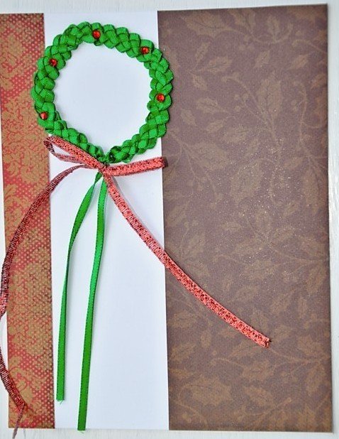 Hollaa holiday card: wreath handmade ang