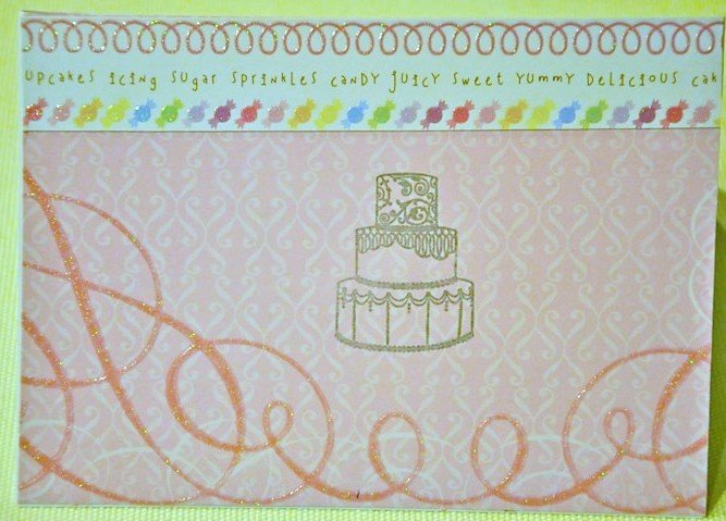 Hollaa wedding card: Sweet Cake handmade ang